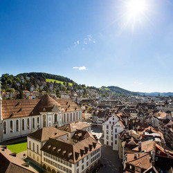 Stiftsbezirk St.Gallen in der Nähe vom Bodensee